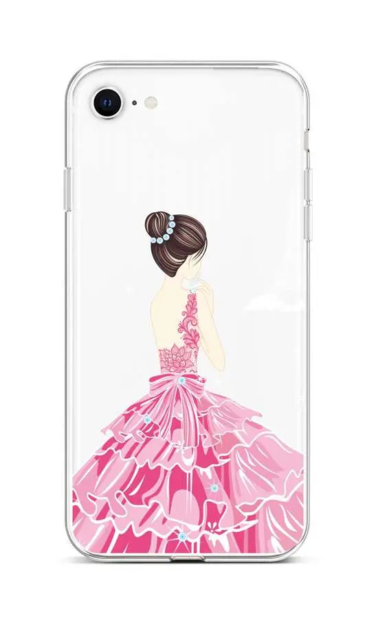 Kryt TopQ iPhone SE 2022 silikon Pink Princess 74000