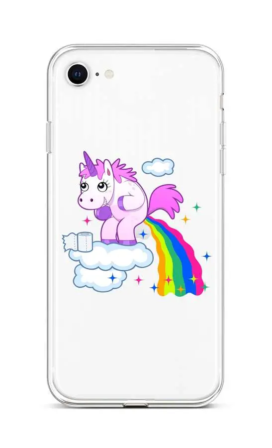 Kryt TopQ iPhone SE 2022 silikon Rainbow Disaster 74028