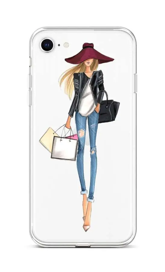 Kryt TopQ iPhone SE 2022 silikon Lady 2 74035