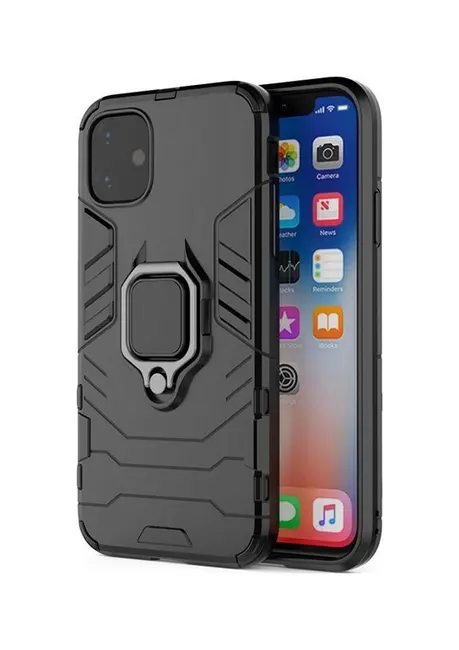 Kryt TopQ iPhone 14 Plus odolný černý s prstenem 84170