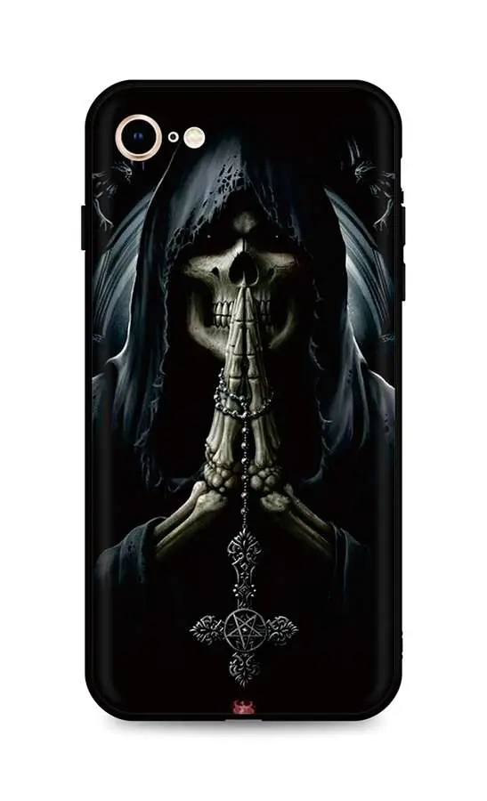Kryt TopQ iPhone SE 2022 silikon Grim Reaper 74230