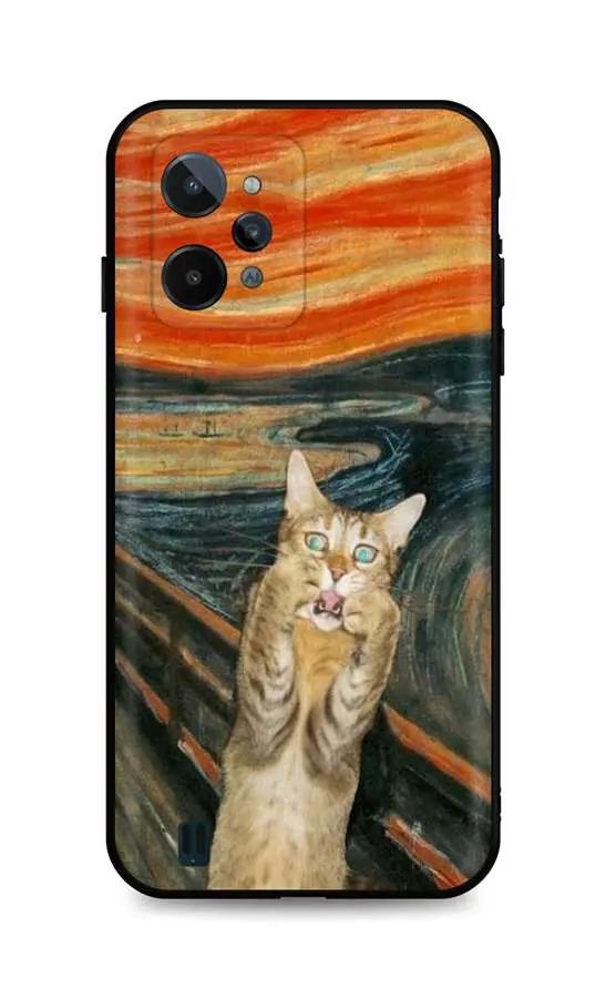 Kryt TopQ Realme C31 silikon Scared Cat 74327