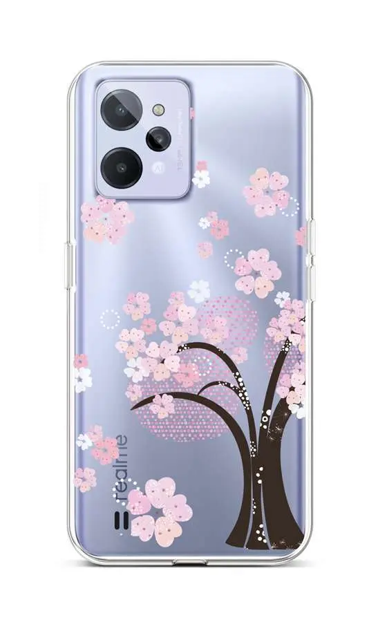 Kryt TopQ Realme C31 silikon Cherry Tree 74406