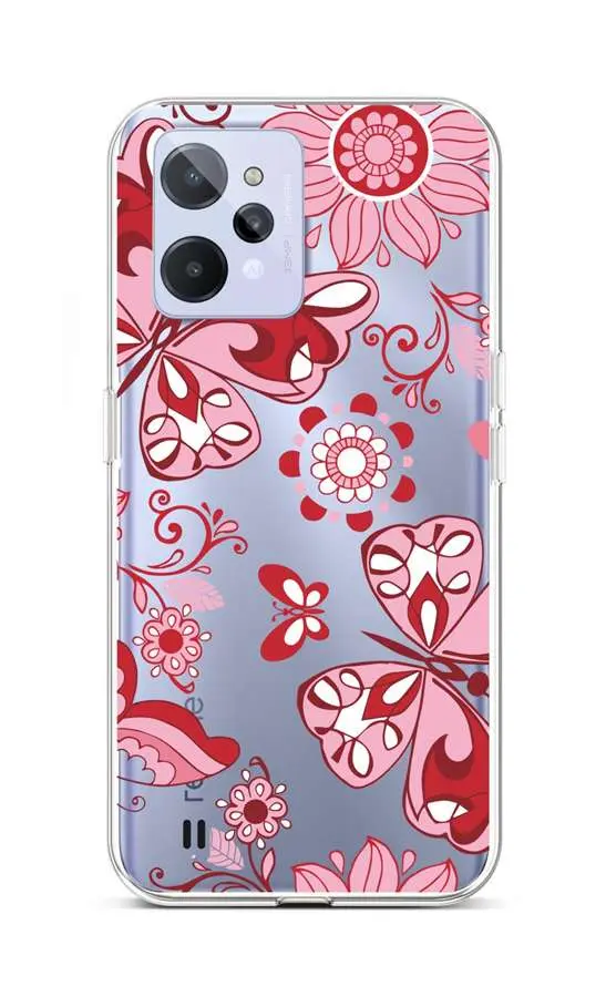 Kryt TopQ Realme C31 Pink Butterfly 74431