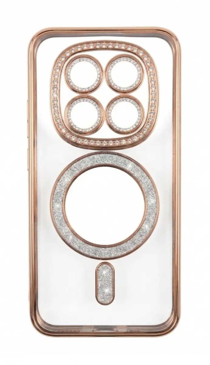Kryt Bling Magsafe pro Xiaomi Redmi Note 15 5G zlatý