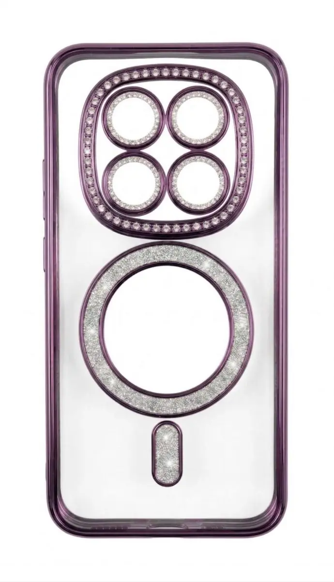 Kryt Bling Magsafe pro Xiaomi Redmi Note 15 4G fialový