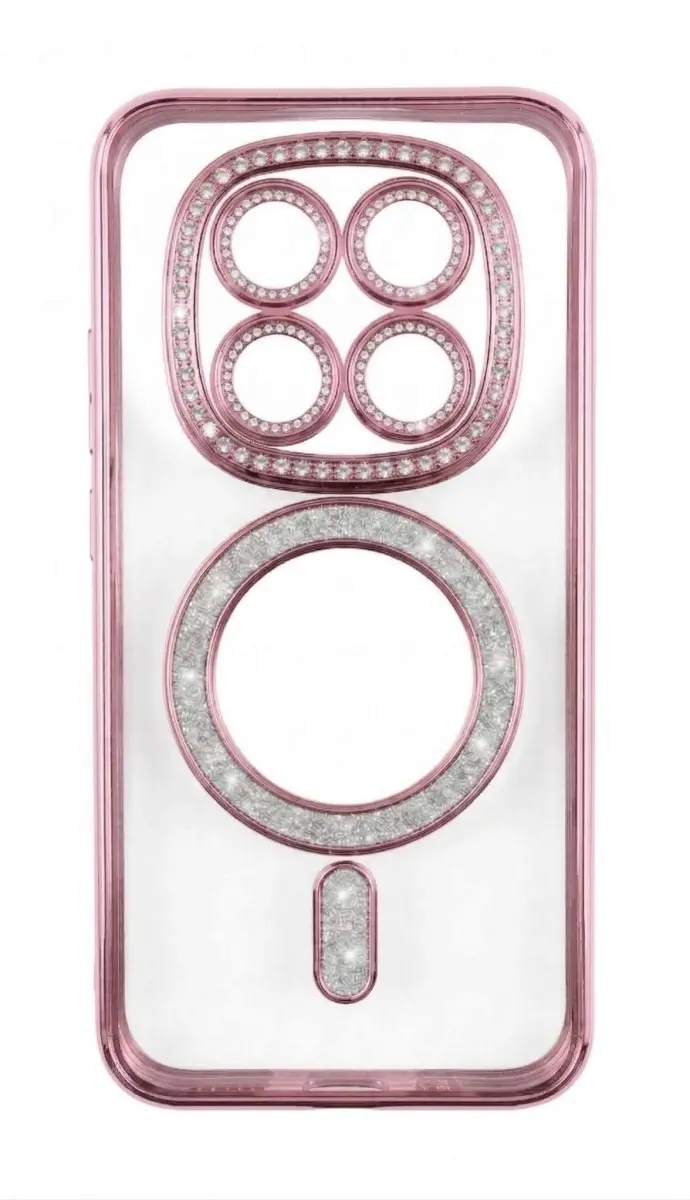 Kryt Bling Magsafe pro Xiaomi Redmi Note 15 4G růžový