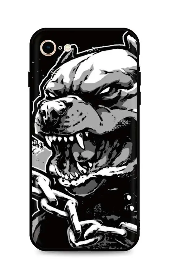 Kryt TopQ iPhone SE 2022 silikon Agressive Pitbull 74498