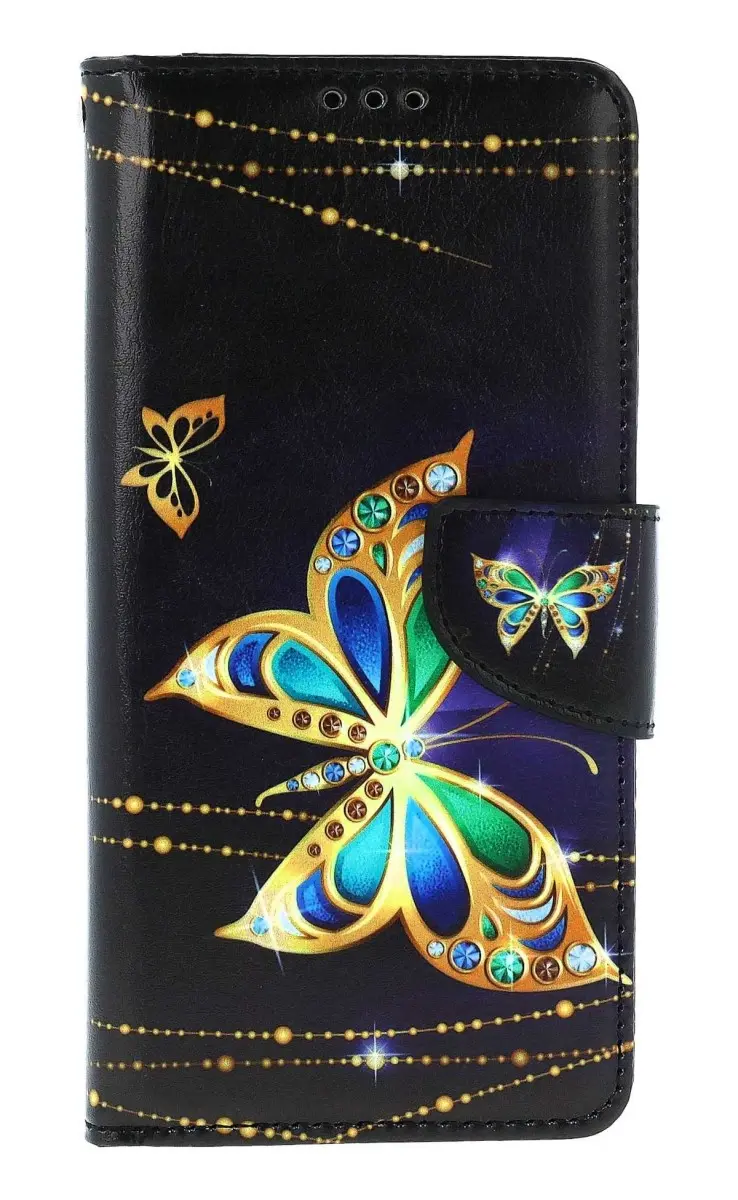 Pouzdro TopQ Xiaomi Redmi 9C knížkové Zlatý motýl 54501