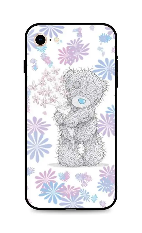 Kryt TopQ iPhone SE 2022 silikon Floral Teddy 74523