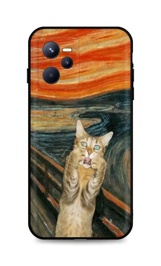 Kryt TopQ Realme C35 Scared Cat 74540