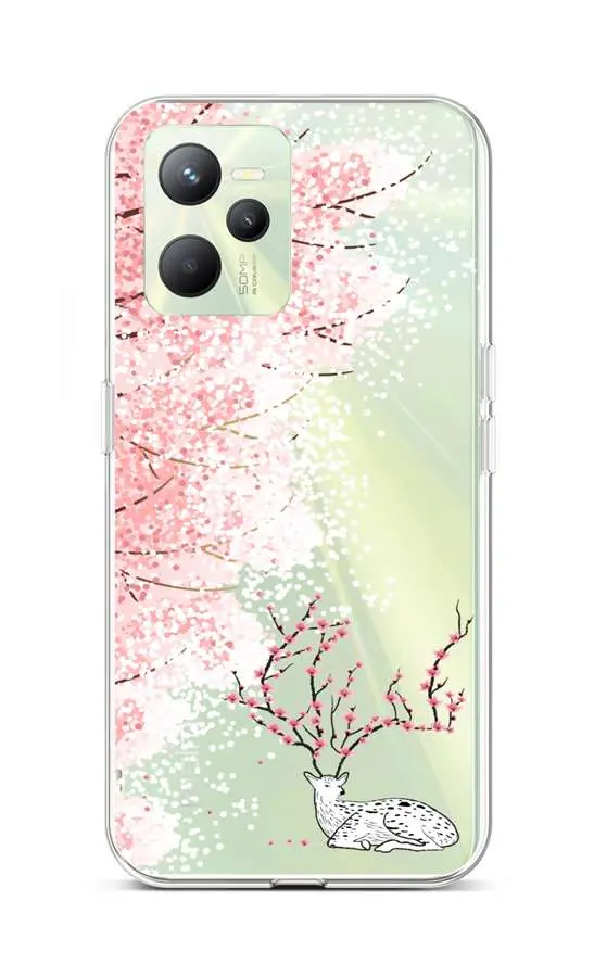 Kryt TopQ Realme C35 Blooming Deer 74581