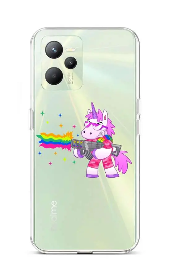 Kryt TopQ Realme C35 Rainbow Gun 74587
