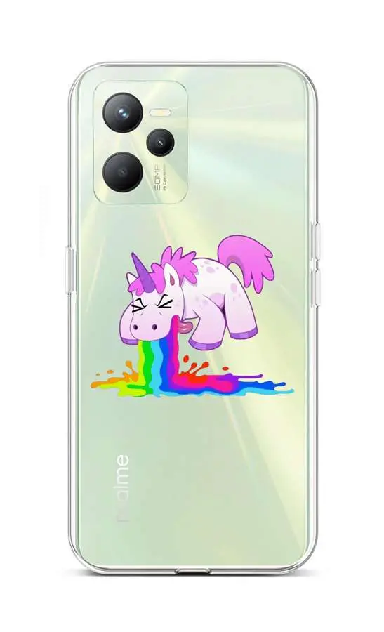 Kryt TopQ Realme C35 Rainbow Splash 74603