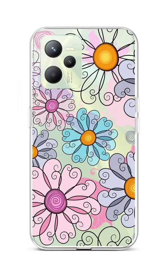 Kryt TopQ Realme C35 Colorful Daisy 74608