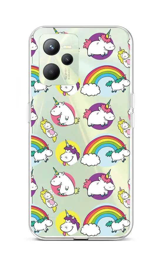 Kryt TopQ Realme C35 Chunky Unicorns 74609