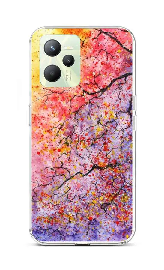 Kryt TopQ Realme C35 Abstract Tree 74619