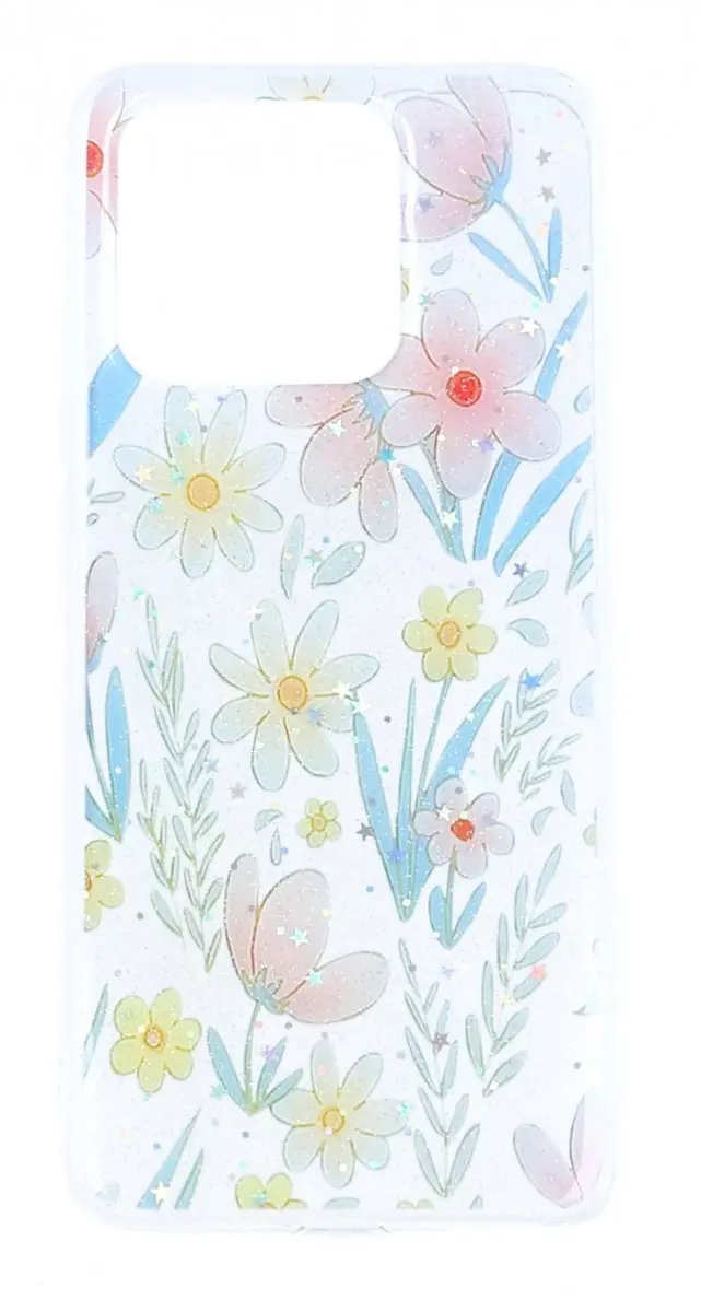 Kryt TopQ Glitter Xiaomi Redmi 10C Kreslené květy94665