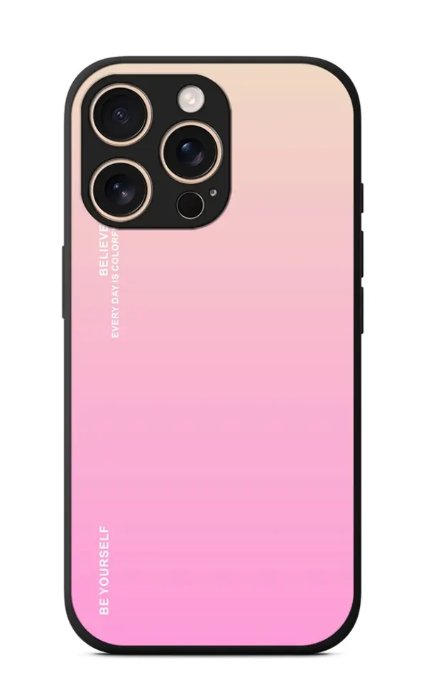 Kryt TopQ LUXURY iPhone 16 Pro pevný duhový meruňkový 124855