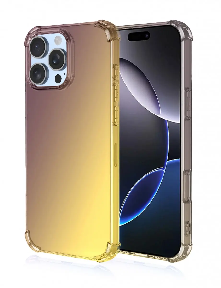Kryt TopQ iPhone 16 Pro Shock duhový purpurovo-žlutý 124878