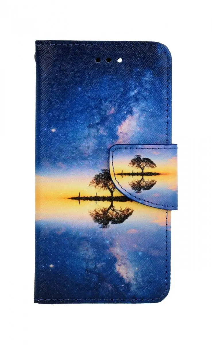 Pouzdro TopQ iPhone SE 2022 knížkové Noční obloha 74989