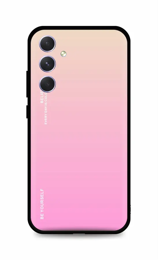 Kryt TopQ LUXURY Samsung A14 pevný duhový meruňkový 115010