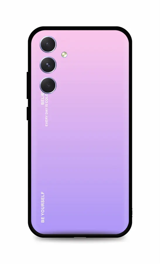 Kryt TopQ LUXURY Samsung A14 pevný duhový růžový 115013