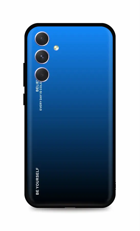 Kryt TopQ LUXURY Samsung A14 pevný duhový modrý 115014