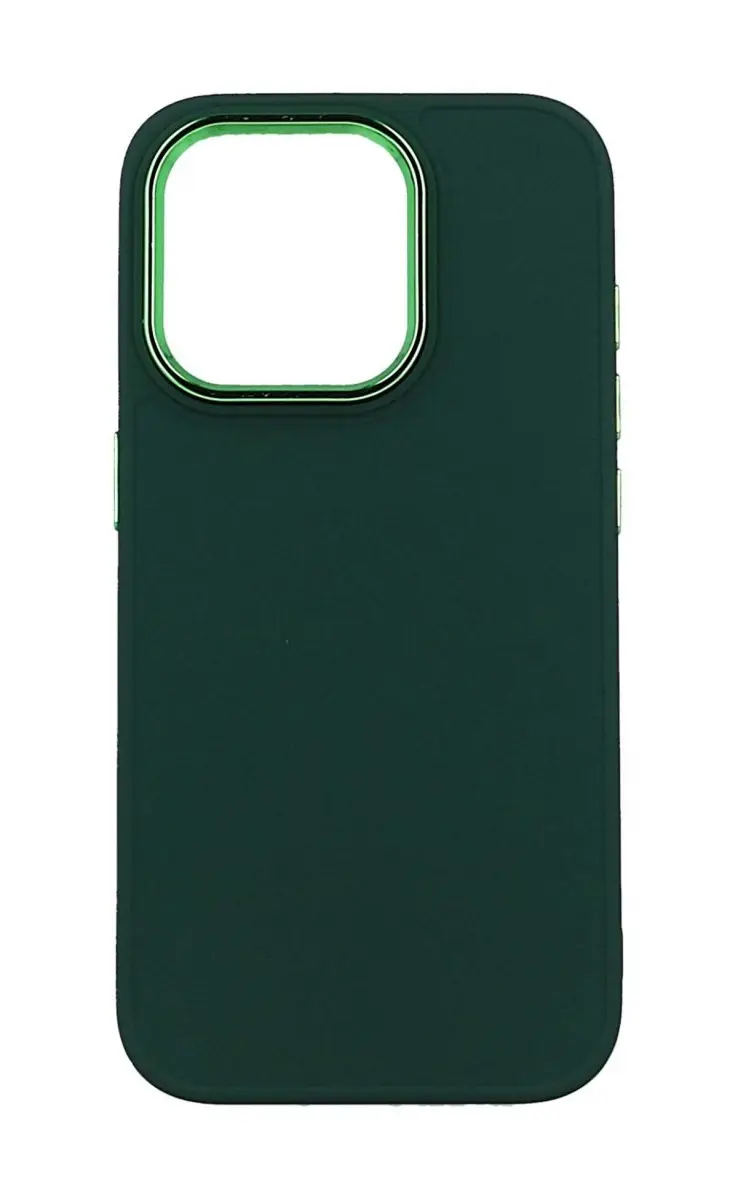 Kryt TopQ Frame iPhone 15 Pro zelený 105100