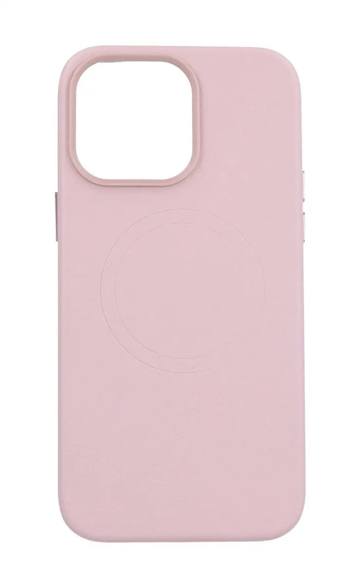 Kryt TopQ Leather MagSafe iPhone 14 Pro Max růžový 95104