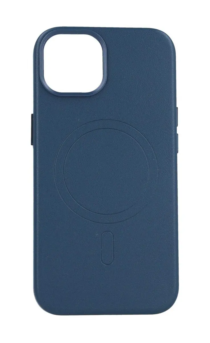 Kryt TopQ Leather MagSafe iPhone 14 modrý 95109