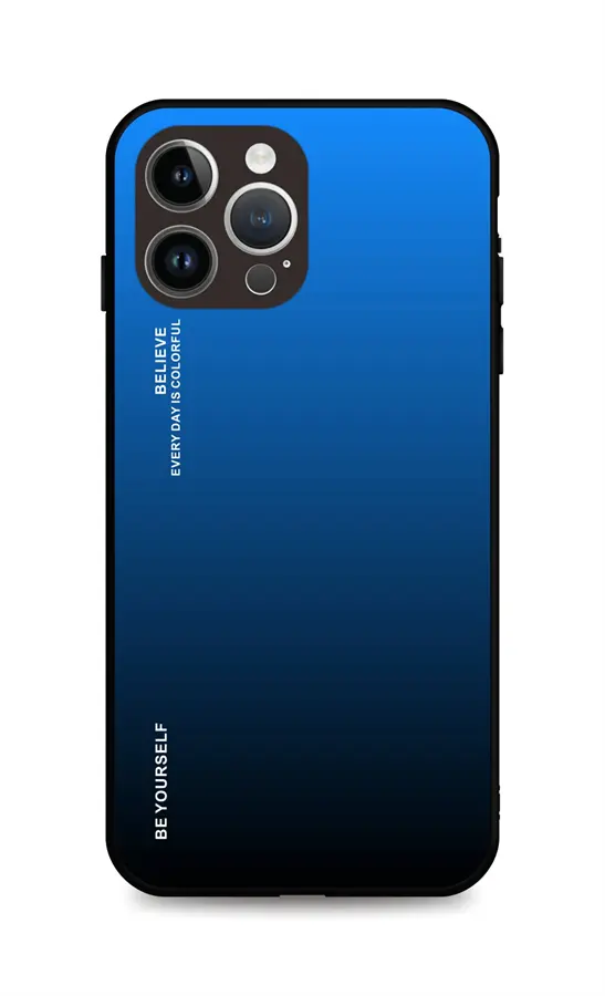 Kryt TopQ LUXURY iPhone 15 Pro pevný duhový modrý 105121