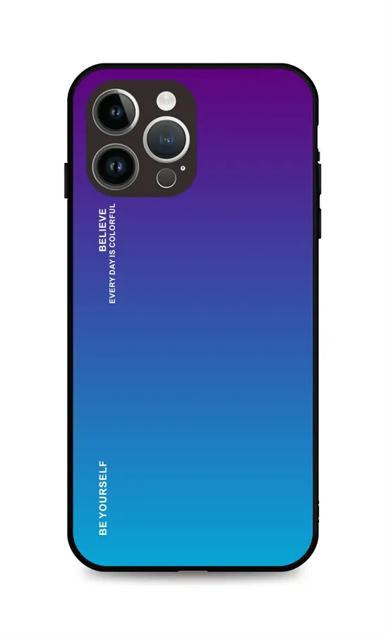 Kryt TopQ LUXURY iPhone 15 Pro pevný duhový purpurový 105122