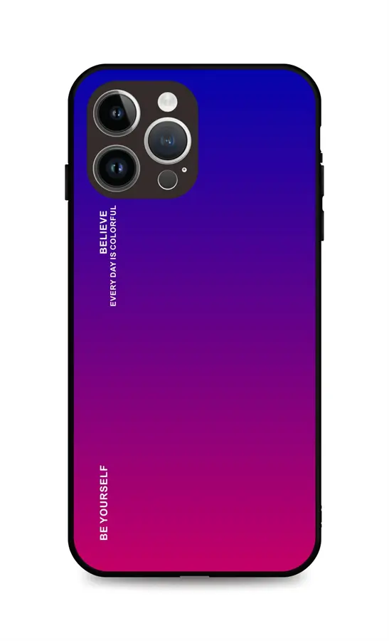 Kryt TopQ LUXURY iPhone 15 Pro Max pevný duhový fialový 105141