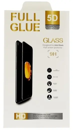 Tvrzené sklo FullGlue iPhone 14 5D černé 85151