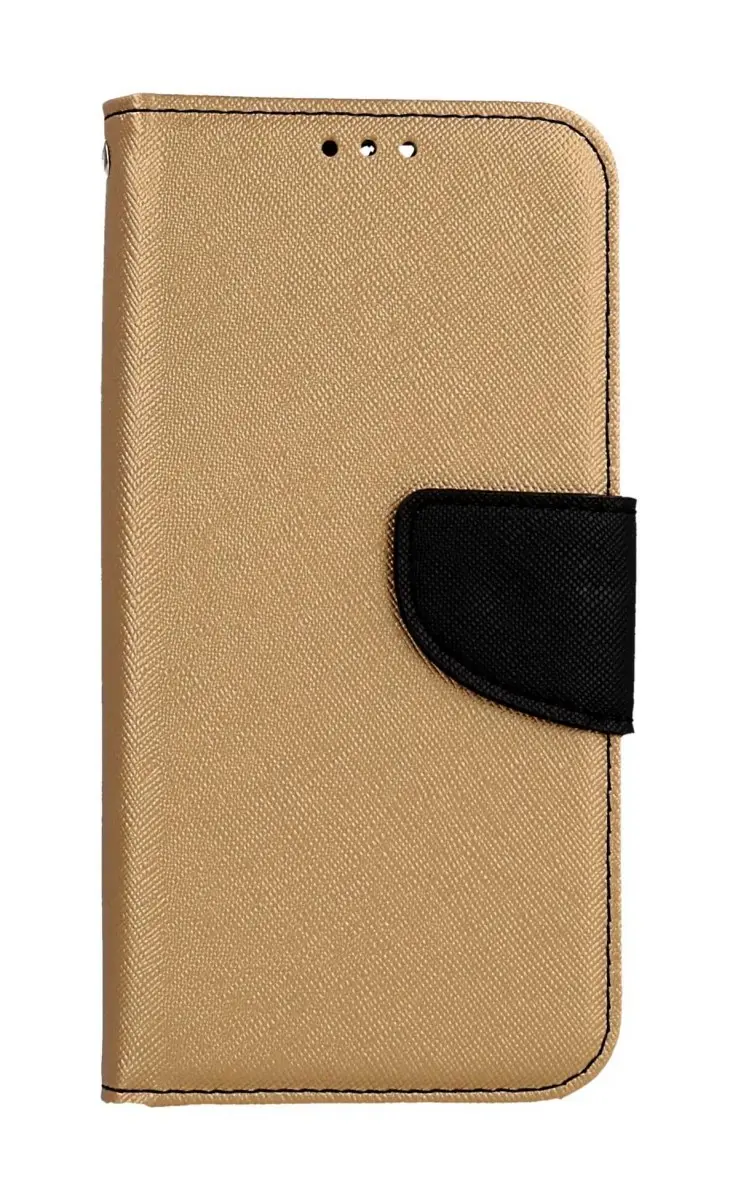 Pouzdro TopQ iPhone 15 Pro knížkové zlaté 105180