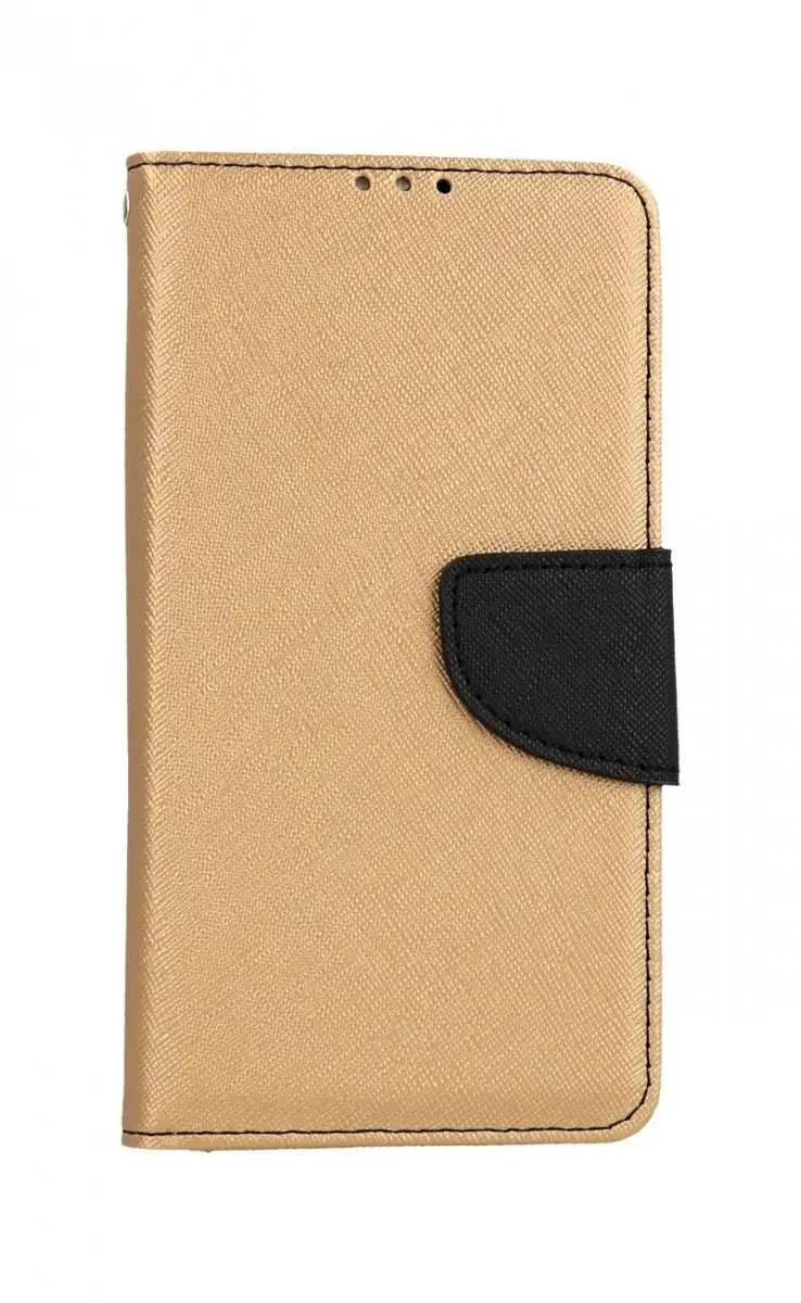 Pouzdro TopQ iPhone 15 knížkové zlaté 105189