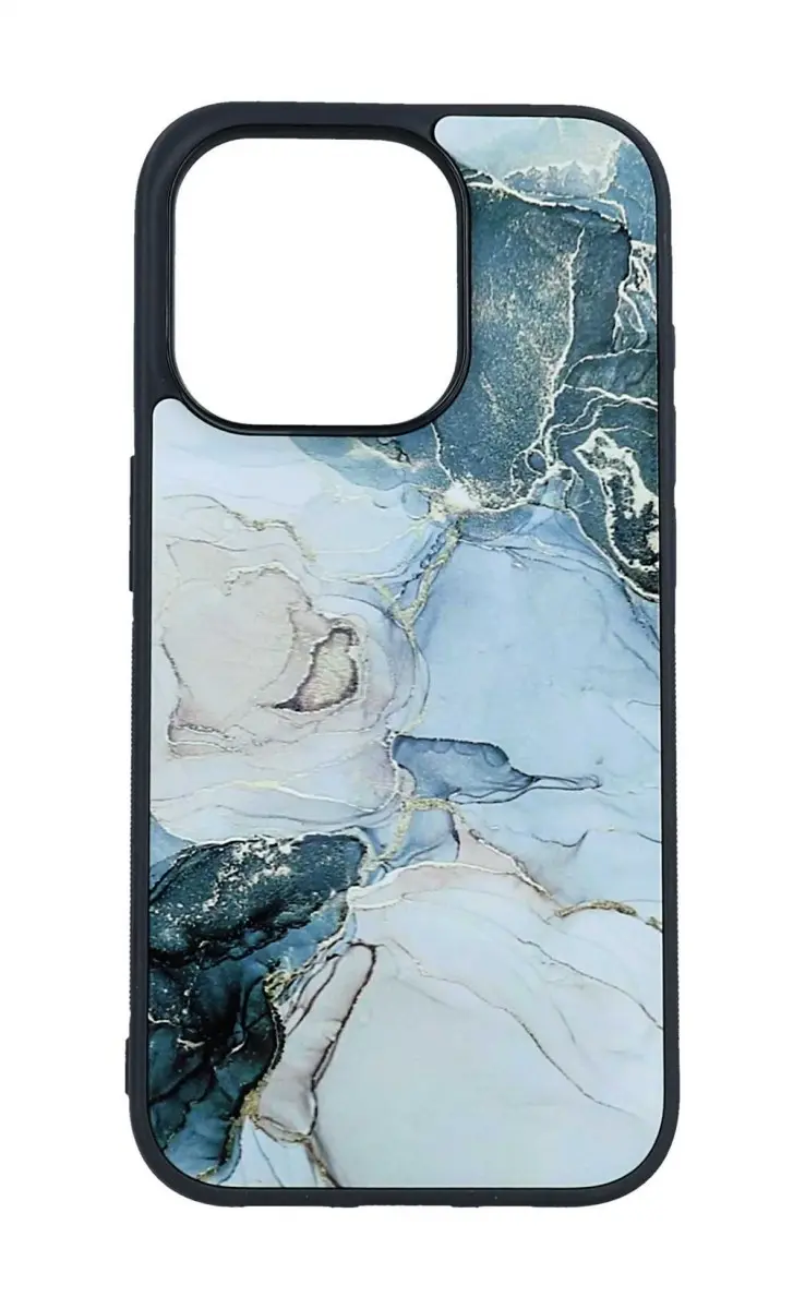 Kryt TopQ Marble iPhone 15 Pro pevný Smoky Color 105207