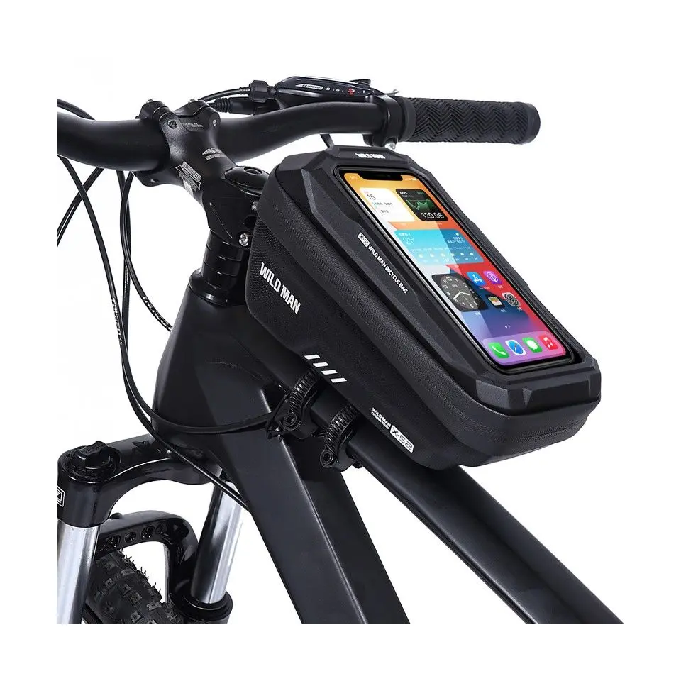 Pouzdro WildMan XS2 pro mobilní telefon na rám kola černé 1L 75258