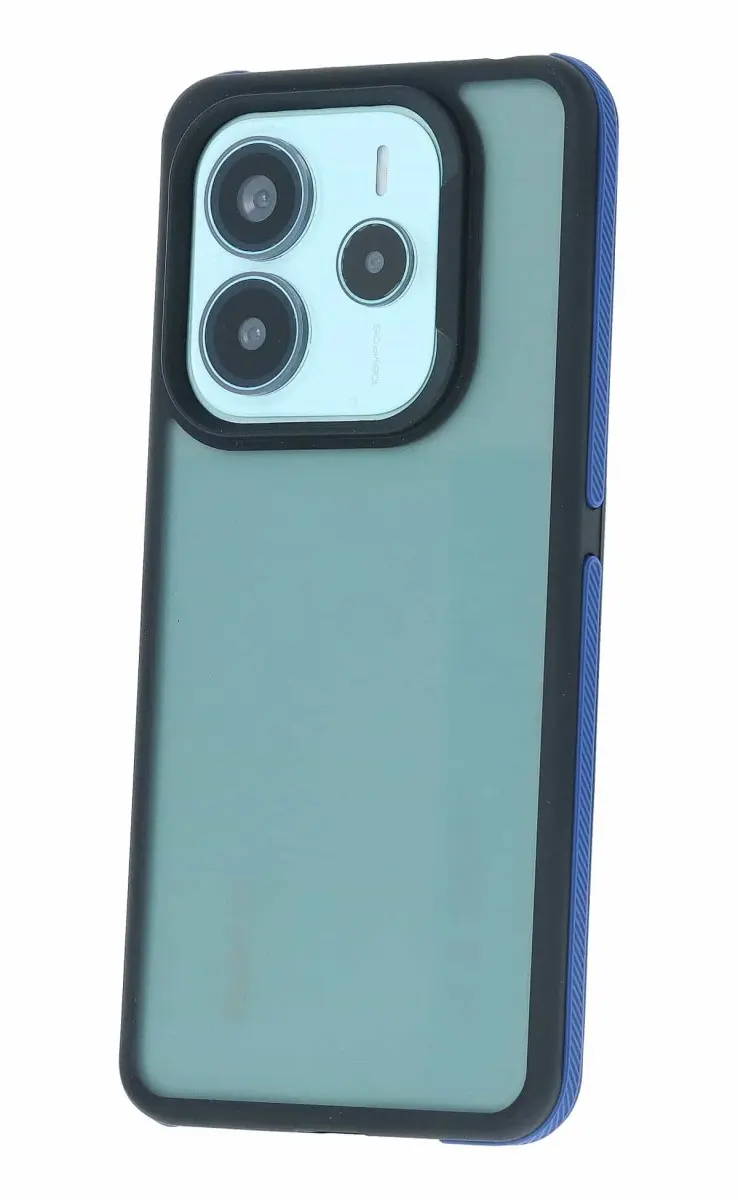 Kryt TopQ Xiaomi Redmi Note 14 5G tmavý s modrým okrajem 135278