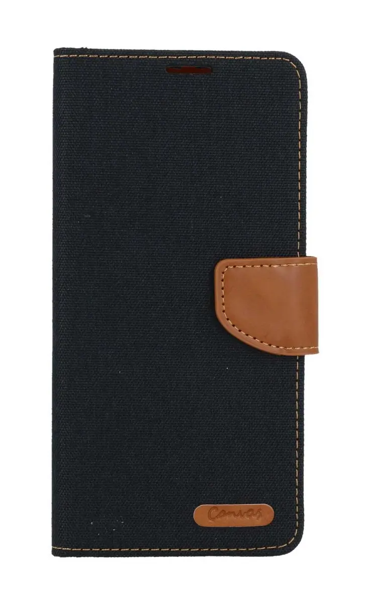 Pouzdro Canvas Xiaomi Redmi Note 12 5G knížkové černé 95301
