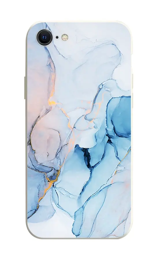 Kryt TopQ iPhone SE 2020 Mramor modrý 75357