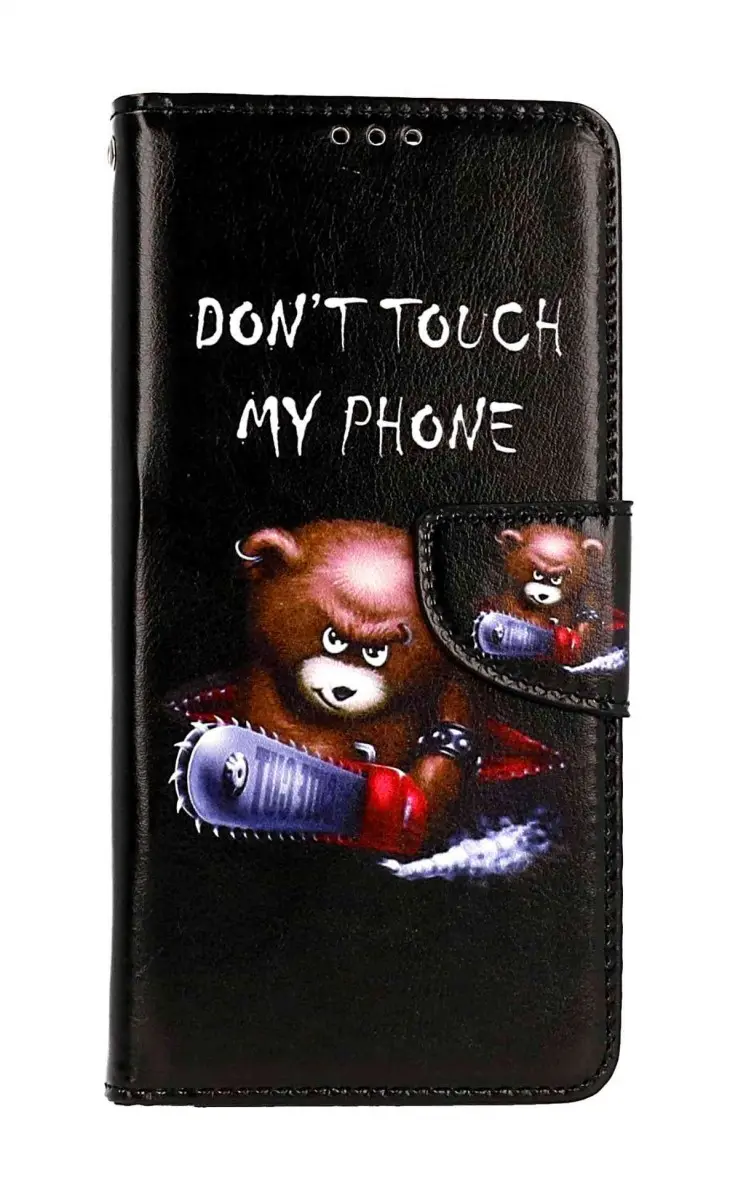 Pouzdro TopQ Xiaomi Redmi Note 12 Pro+ 5G knížkové Don't Touch méďa 95714