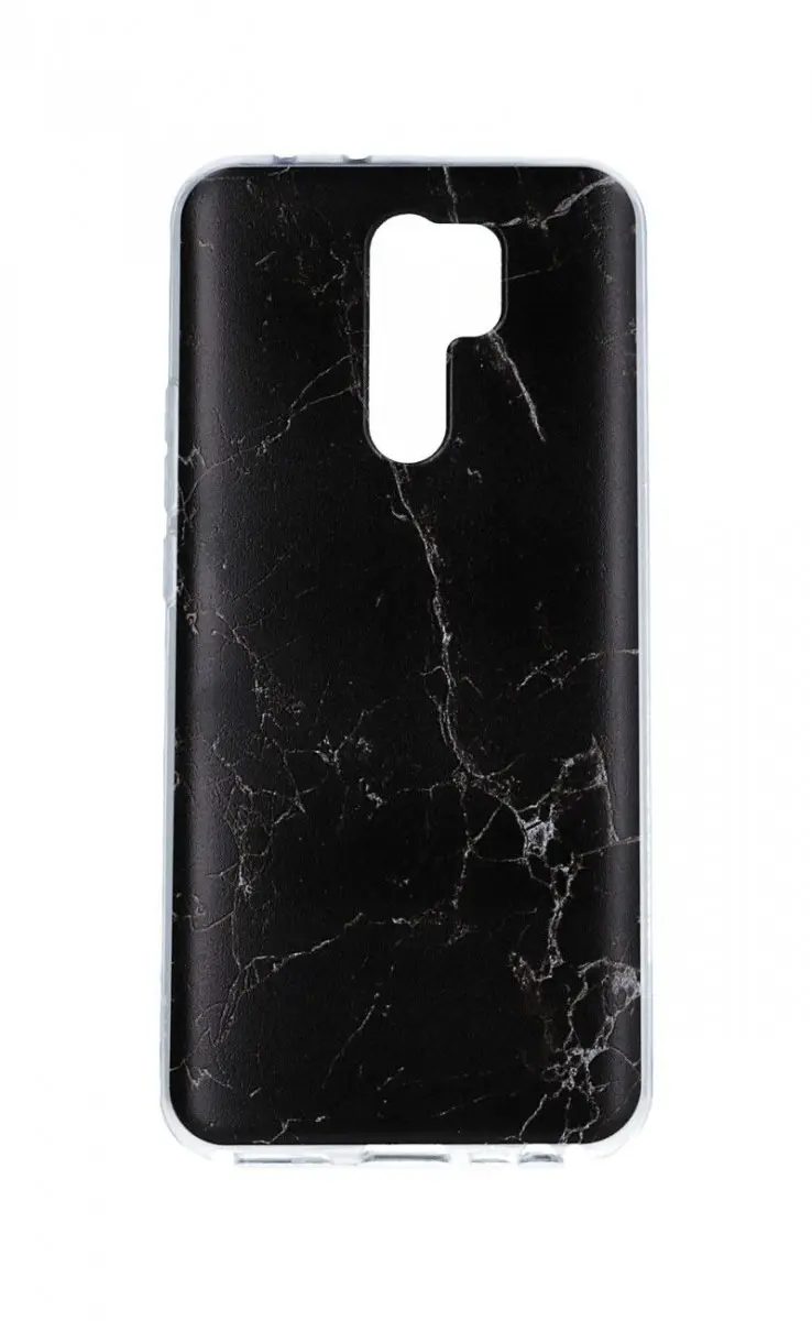 Kryt STYLE TopQ Xiaomi Redmi 9 Mramor černý 85936