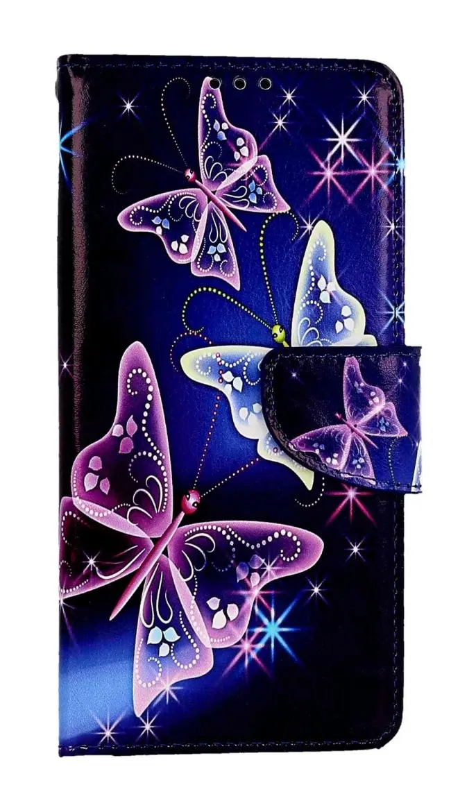 Pouzdro TopQ Honor Magic6 Lite 5G knížkové Modré s motýlky 126024