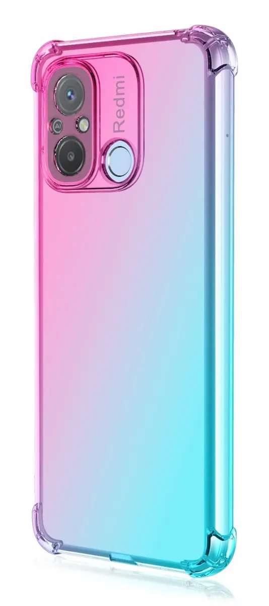 Kryt TopQ Xiaomi Redmi 12C Shock duhový mentolovo-růžový 96114