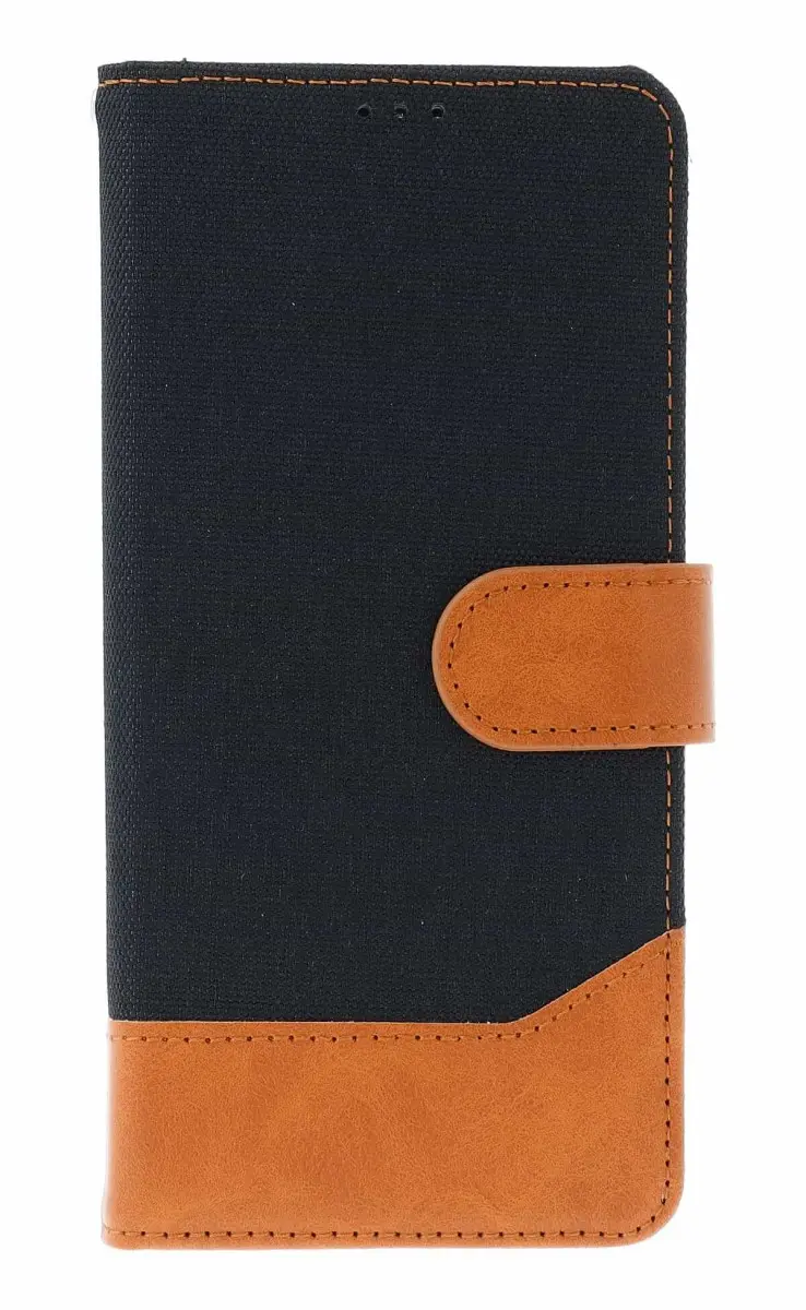 Pouzdro TopQ Jeans Xiaomi Redmi Note 14 5G knížkové černé 136184