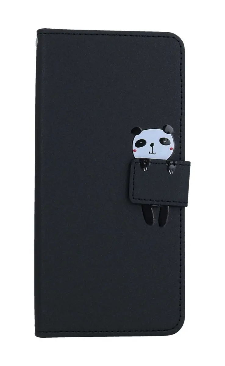 Pouzdro TopQ Xiaomi Redmi 12C knížkové černé s pandou 96242