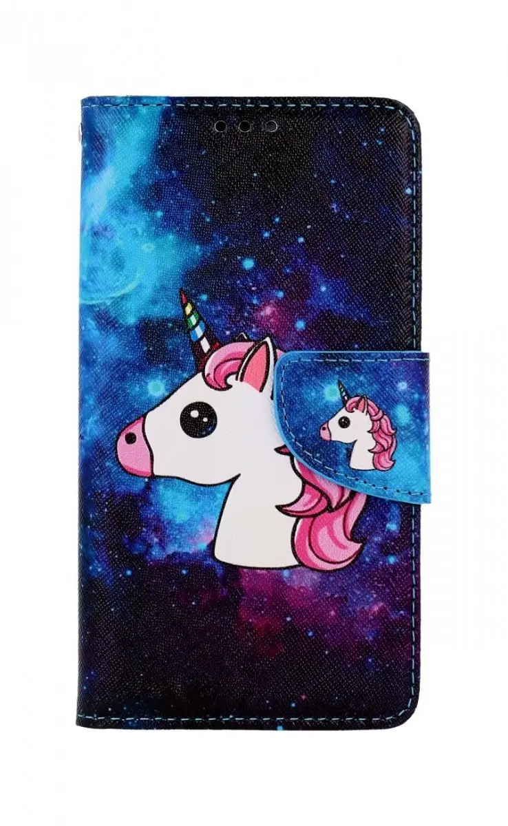 Pouzdro TopQ iPhone 13 knížkové Space Unicorn 66356