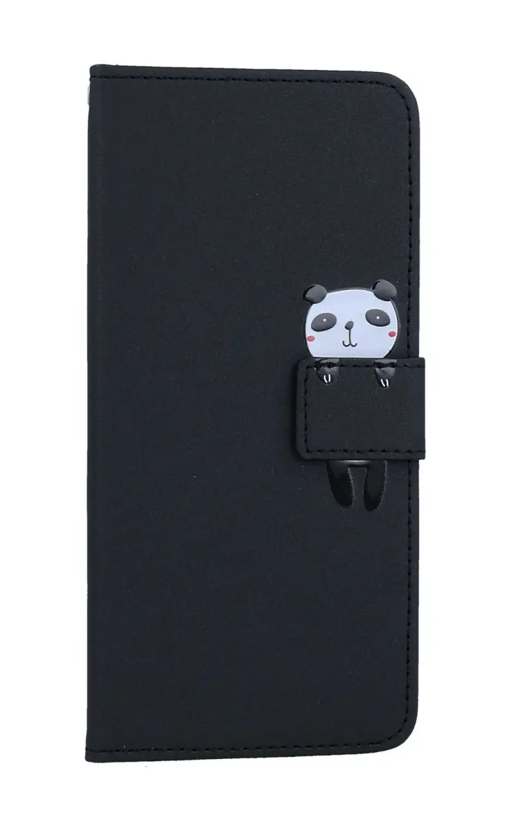 Pouzdro TopQ Xiaomi Redmi Note 12 knížkové černé s pandou 96365